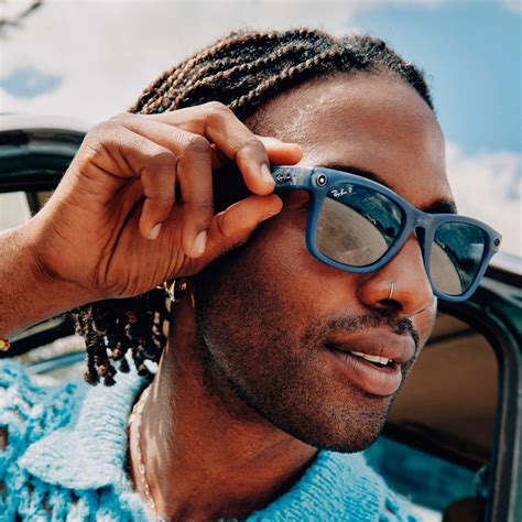 Traveler wearing Ray-Ban Meta glasses outdoors