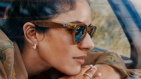 Person wearing Ray-Ban Meta glasses